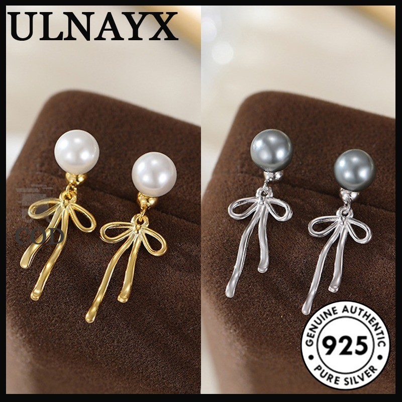 Anting Mutiara Kerang Pita Panjang S925