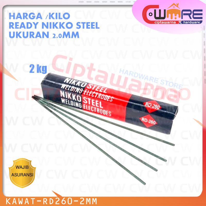 Kawat Las Bakar Besi Manual Stainless Nikko Steel RD260 2.0 mm 2 kg - CWTT