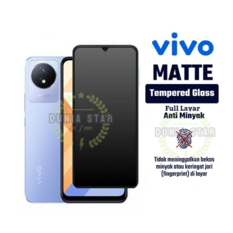 Tempered Glass AG Anti Minyak VIVO X21 X23 X27 X27 Pro X30 X30 Pro X50 X30 X30 Pro Full Layar