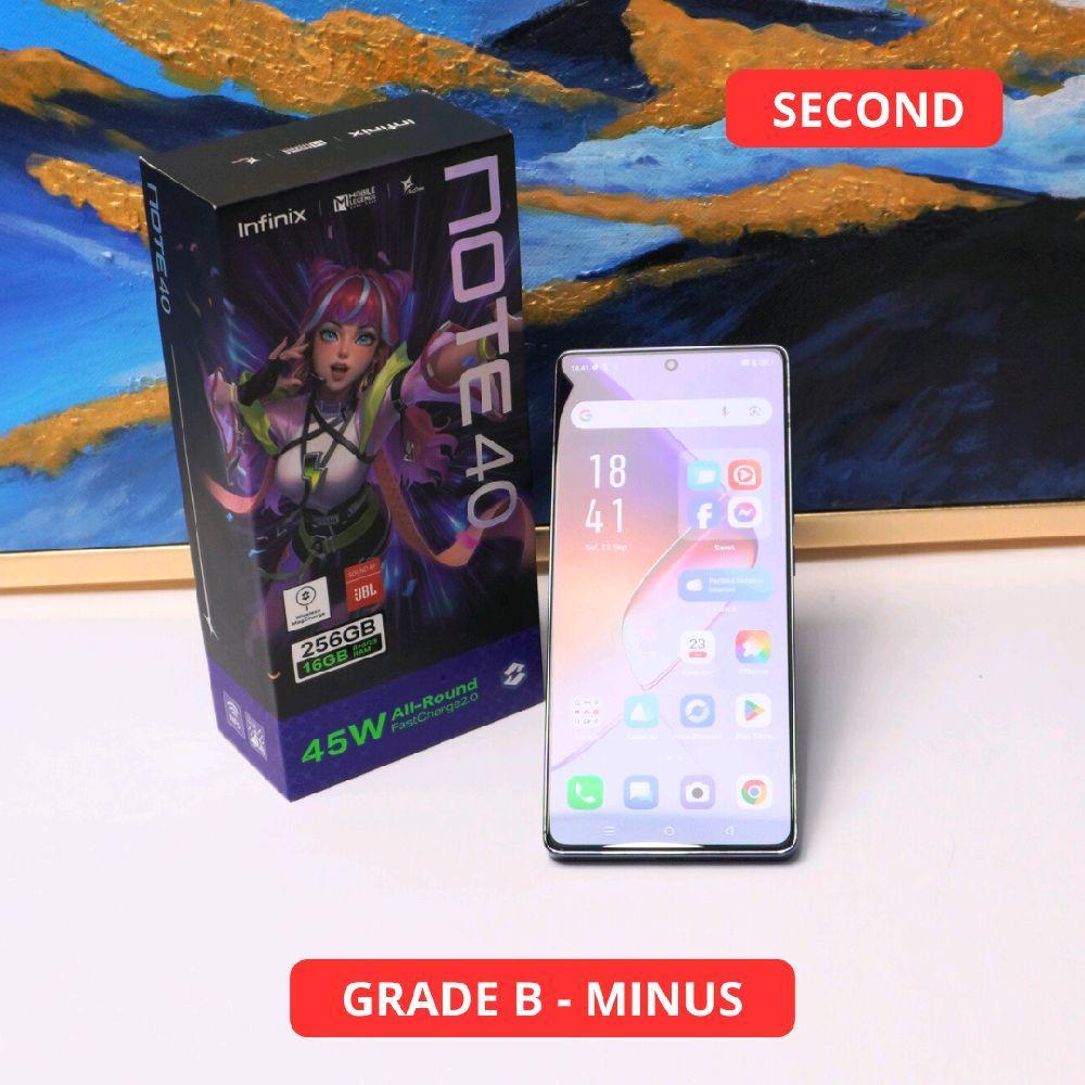 INFINIX NOTE 40 8/256 GB GRADE B - MINUS HP SECOND ORIGINAL SINAR MUTIARA CELL ( (16706)