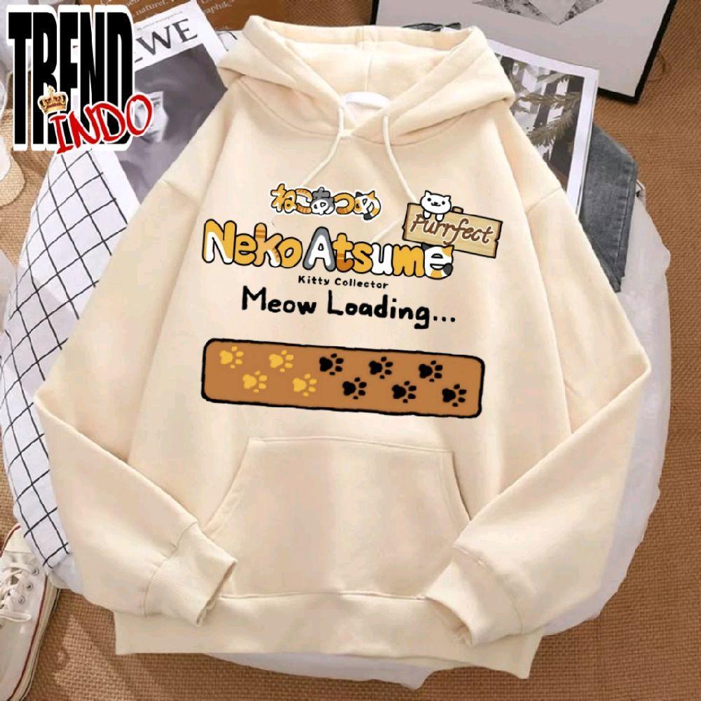 Jaket Hoodie NEKO ATSUME Oversize Import murah terbaru Logo Pria  Wanita Jaket Bigsize Anak Remaja D