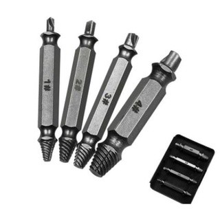 Screw Extractor Set 4 Mata Bor Pembuka Baut Patah Dol