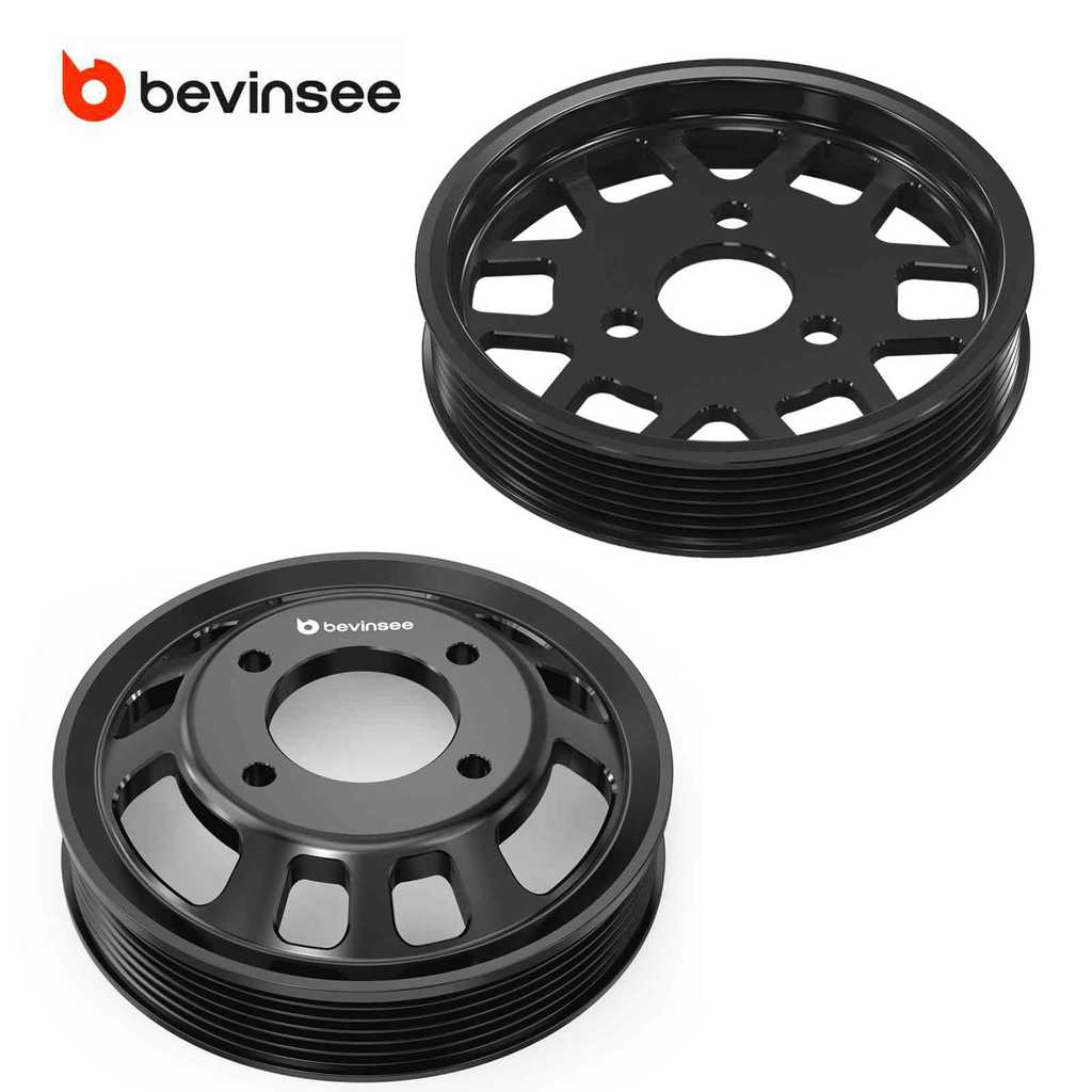 Aluminum Power Steering Pulley & Water Pump Pulley For BMW M52 Engine For BMW E36 320i 323i 328i E39