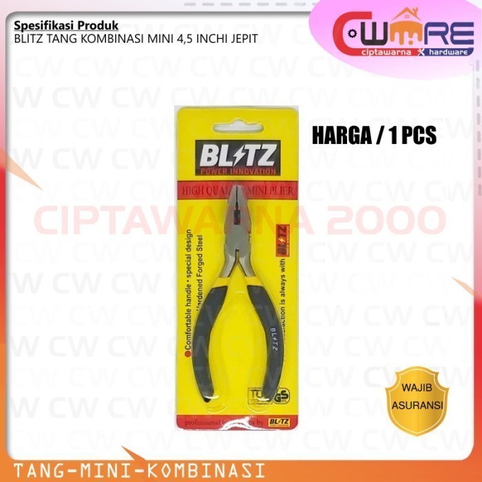 Tang Jepit combinasi kombinasi mini kecil 4,5" inch - MLR CWTT