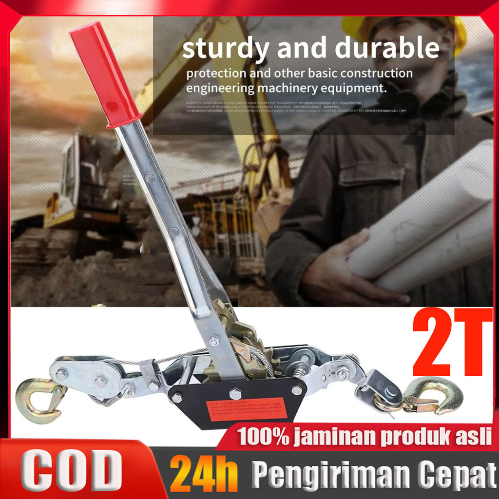 Hand Puller Rachet Tracker Hand Takel 2 TON - Katrol Sling - Hand Winch Offroad - Hoist Takel - Alat