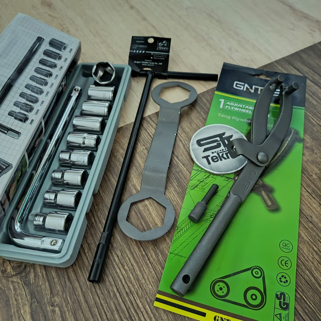Paket Komplit Treker CVT Kunci Socket Set 10 Pcs Kunci T TEKIPO By TEKIRO + Treker CVT