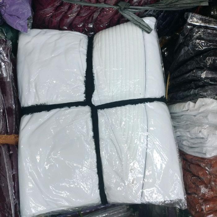 JILBAB JERSEY JUMBO POLOS/KHIMAR JERSEY POLOS/BERGO JERSEY POLOS XXXL - putih bersih, Jumbo xxxl