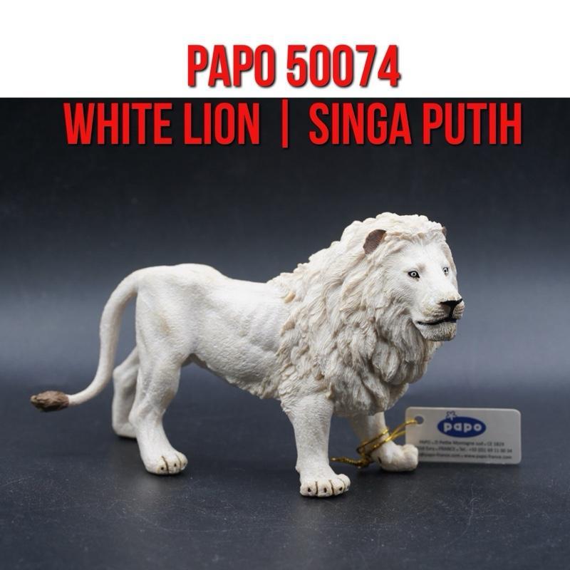 Papo 50074 White Lion Singa Putih Panthera Leo Krugeri Raja Hutan | Mainan Figure Binatang Miniature