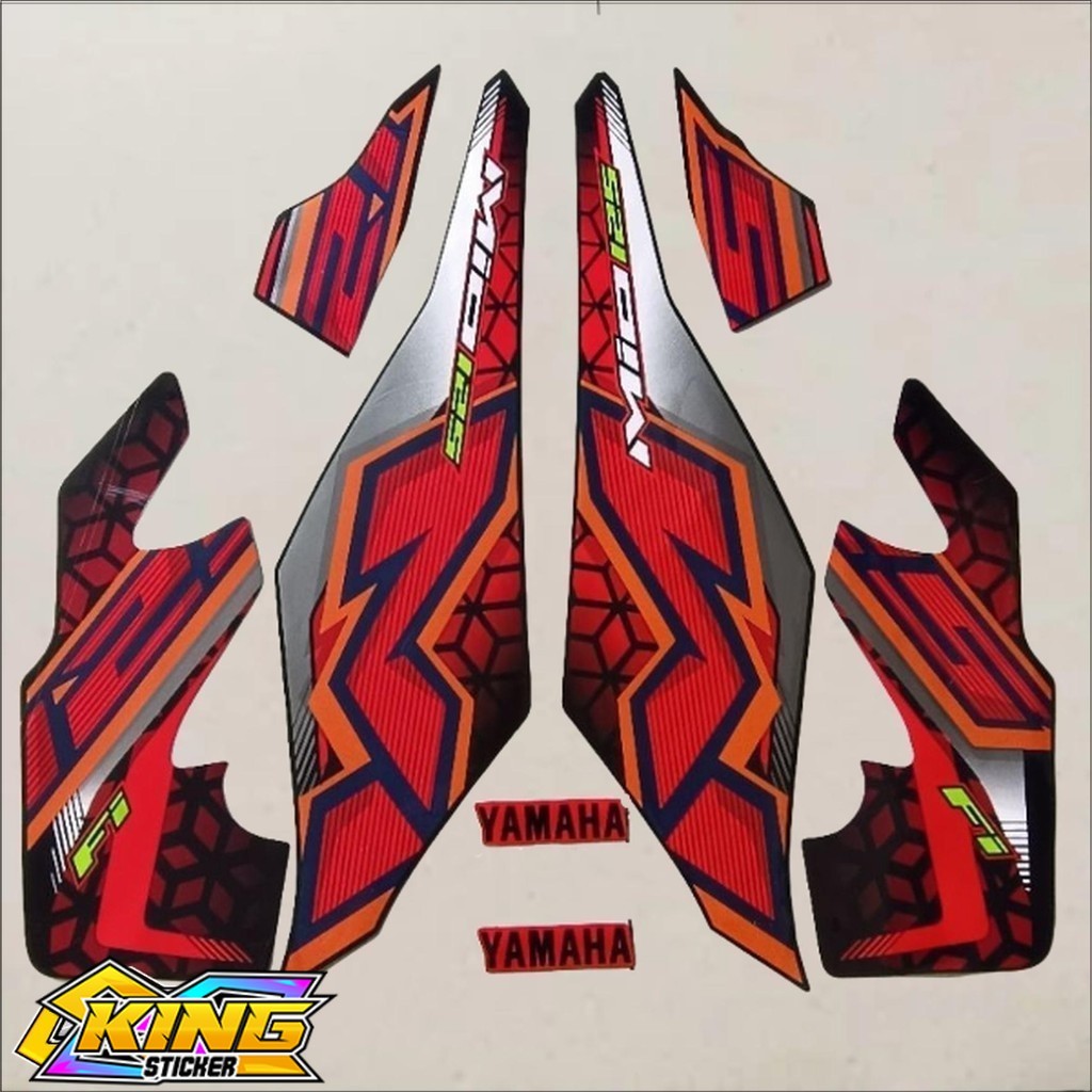 Striping Yamaha Mio m3 125 mio125 2024 hitam merah list body standar