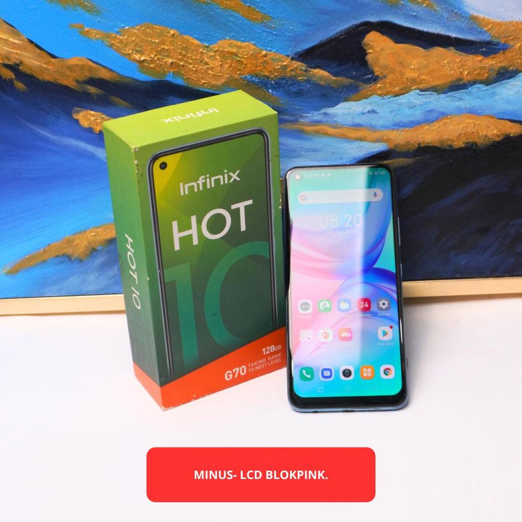 INFINIX HOT 10 4/128 GB GRADE C - MINUS HP SECOND ORIGINAL SINAR MUTIARA CELL (59145)