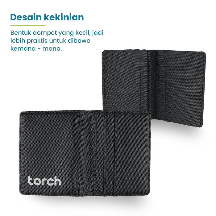 promo  -Torch Dompet Kartu ATM STNK Pria Wanita Simpel - Card Holder Oder - Hitam