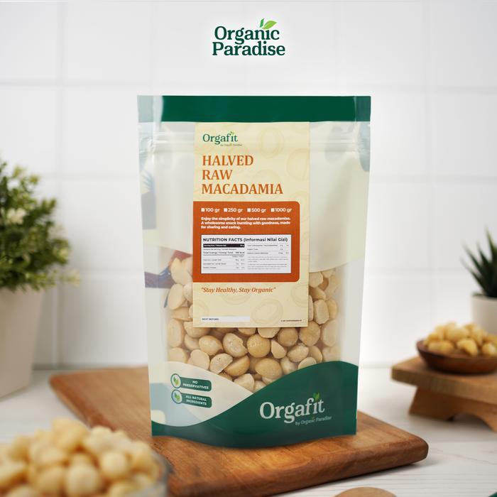 Kacang Macadamia Mentah 1 KG / Raw Macadamia Nut 1 KG Organic Paradise - RAW, Belah