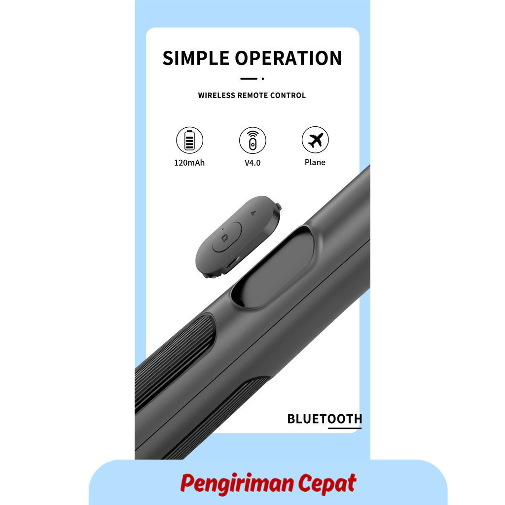 PCP Q06 Stand For Live Streaming Lengthened Aluminum Alloy Bluetooth Selfie Stick Integrated Multifu