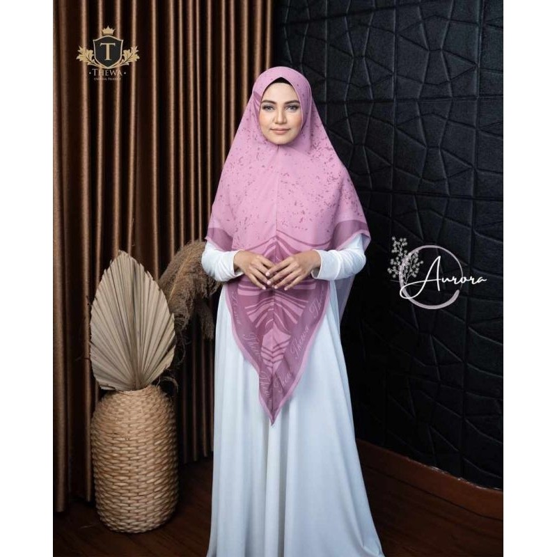 CG49IJ hijab printing /khimar aurora printing / thewa hijab / kerudung syari printing / jilbab insta