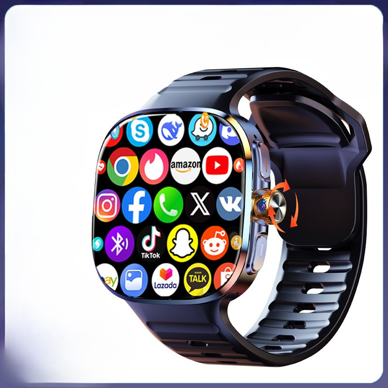 8GB+128GB RAM 5G4G Android 90 Smart Watch 24 inch AMOLED 2100mah Battery 1000W Camera GPS WIFI Googl