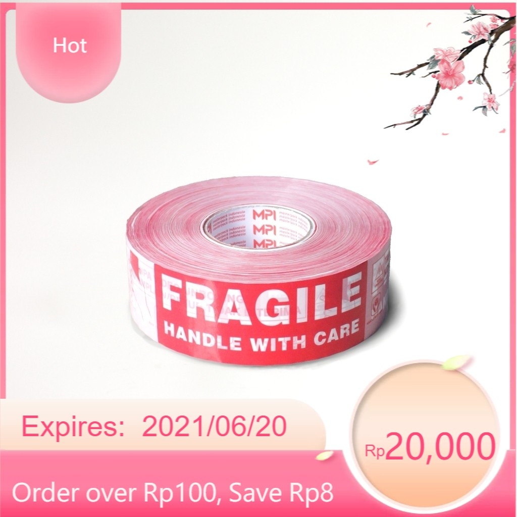 [UNBOXING 300Y] LAKBAN FRAGILE JANGAN DI BANTING 48mm x 300yard LAKBAN FRAGILE JANGAN DIBANTING FRAG