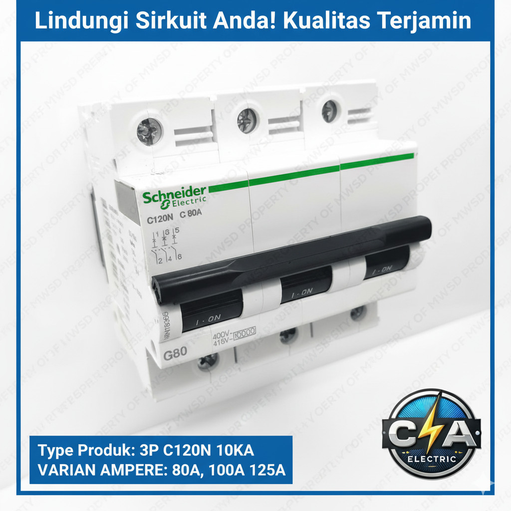 MCB SCHNEIDER 10KA C120N 3P 125A A9N18369