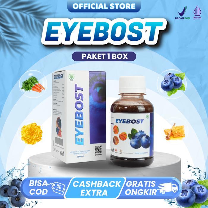 [ DIJAMIN ] - Eyebost Obat Mata Ampuh Atasi Mata Minus Buram Pterygium Vitamin Madu Herbal EYEBOOST 