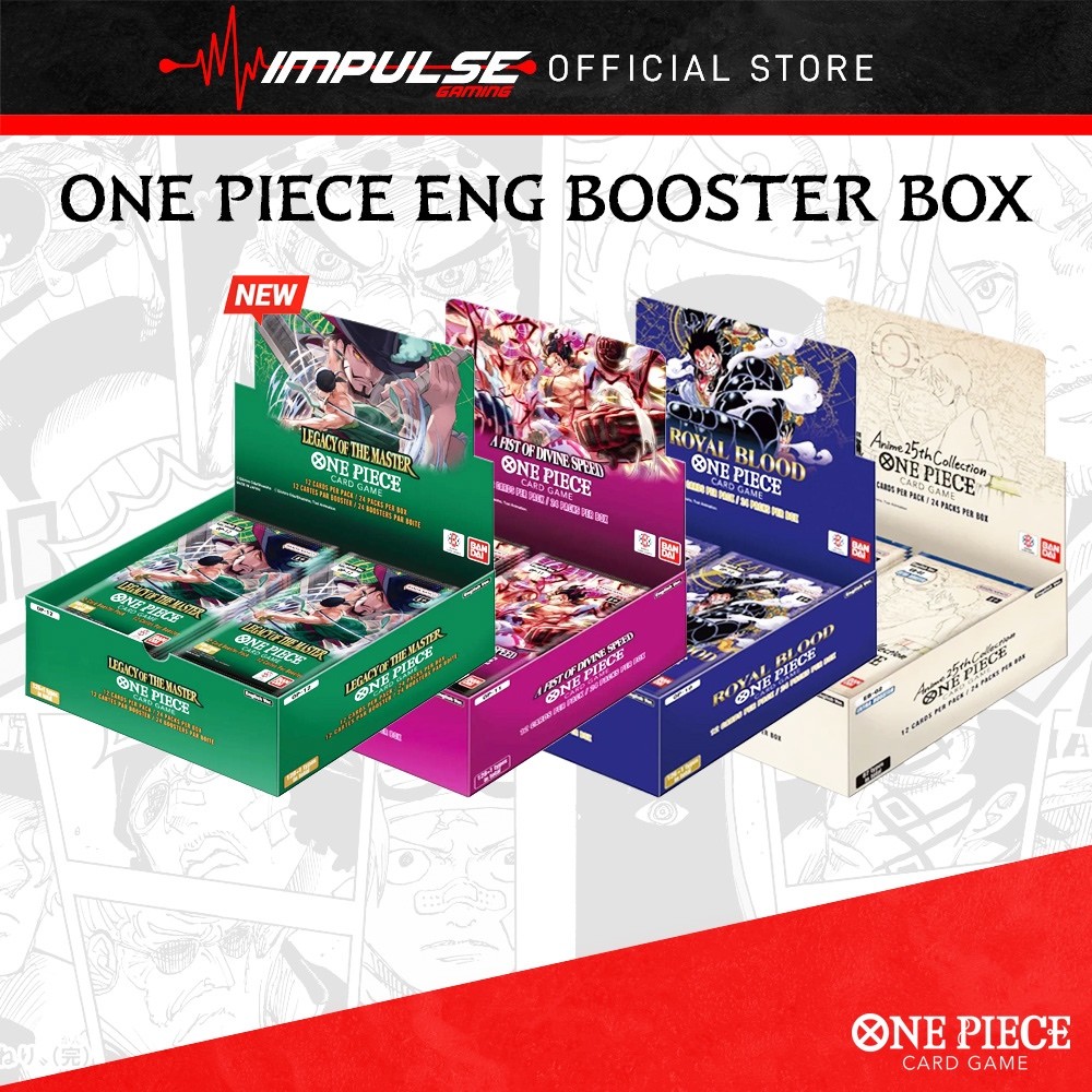 One Piece Tcg [English]: Booster Box Op03 / Op04 / Op05 / Op06 / Op09 / Op10 / Op11 / Op12 / Prb01 /