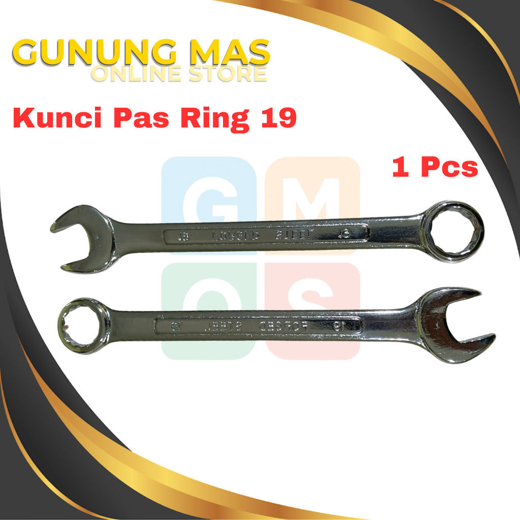 Kunci Ring Pas 19mm// Kunci Pas Ring Kombinasi // Kunci Kombinasi