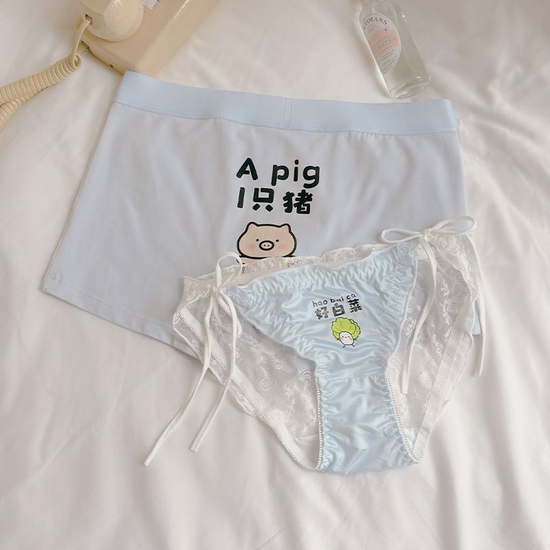 Celana dalam pria dan wanita kartun lucu manis murni seks segitiga shorts