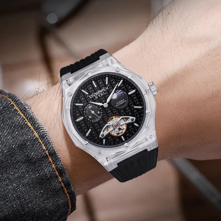 Eyki25 New Mechanical Watch Genuine Hollow Watch for Men Waterproof Fashion Original Couple Watch Lu