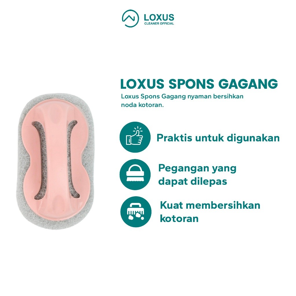 Loxus Paket Loxus Cleaner Dengan Spons Gagang