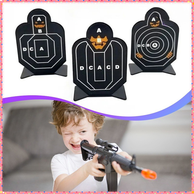 Isi 3pcs Sasaran Tembak Target Set Target Tembak Metal Target Latihan Tembak Mainan Papan Target Tem