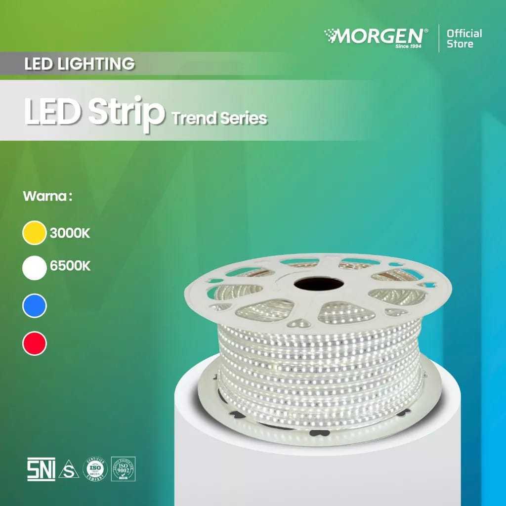 MORGEN Lampu LED Strip Selang 2 Mata + Socket Adaptor