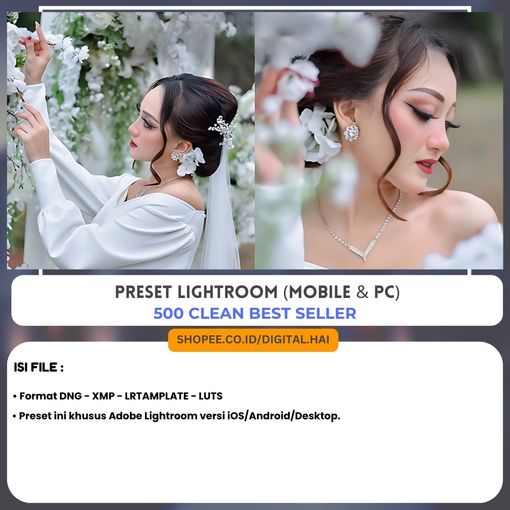 PRESET WEDDING CLEAN - Lightroom Preset PREMIUM - DESKTOP/IOS/ANDROID/ACR