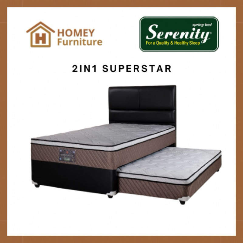 PROM Kasur Springbed 2in1 Serenity Superstar 100x200 & 120x200