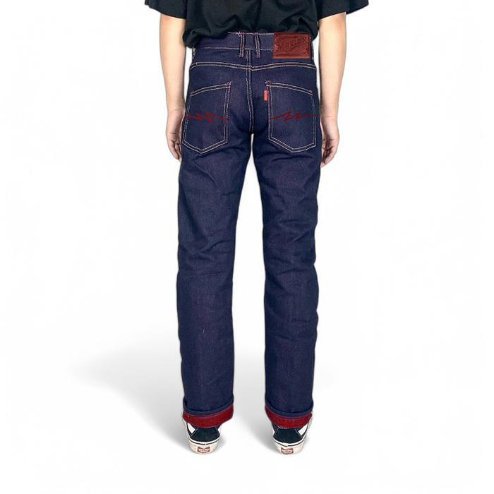 Midfielderdenim - jeans denim 16oz weft x maroon - Weft maroon 14oz, 27