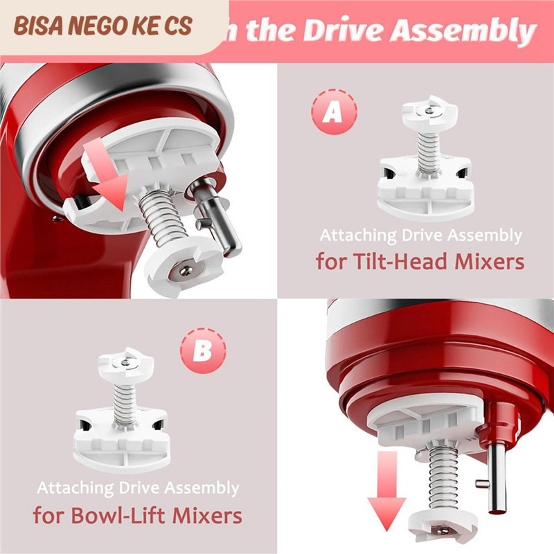 TB A52Q-Ice Cream Maker Parts For Kitchenaid,Ice Cream Drive Attachment For Kitchenaid, Fit For Kitc