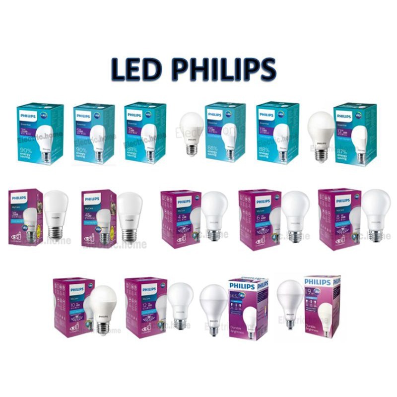 LAMPU LED PHILIPS ESSENTIAL DAN MYCARE 3W, 4W, 5W, 6W, 8W, 9W, 11W, 12W, 13W LED PHILIPS MYCARE ESSE