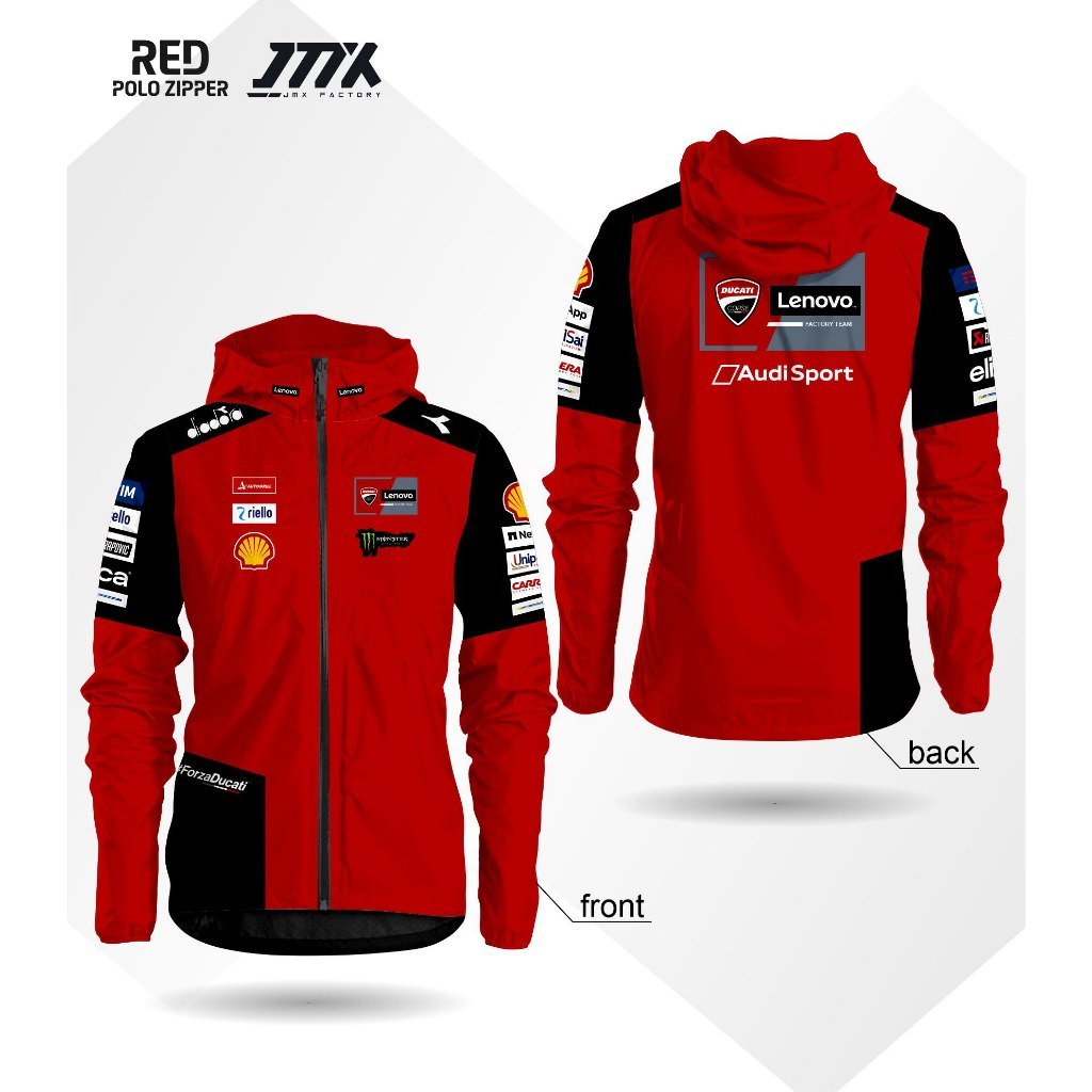 jaket waterproff crew motogp ducati lenovo jaket anti air marquez 2025 motogp ducati