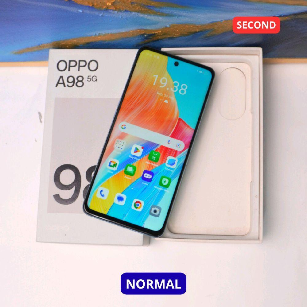 OPPO A98 8/256 GB (5G) HP SECOND ORIGINAL SINAR MUTIARA CELL
