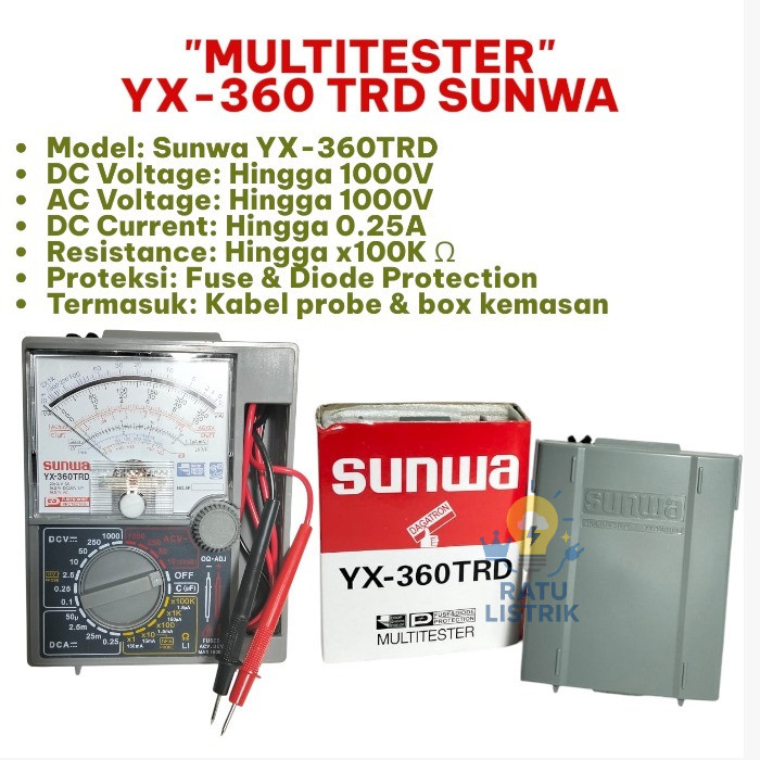 MULTI TESTER ANALOG SUNWA YX-360TRD / Multimeter Avometer Manual Kuat Tahan Lama