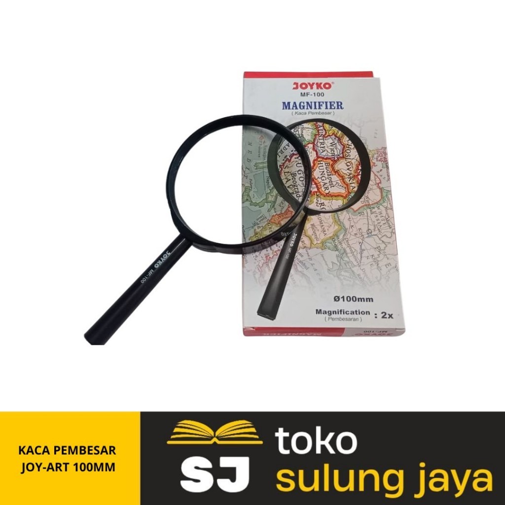 KACA PEMBESAR JOY-ART 100MM | LUP MAGNIFIER GLASS 100 MM