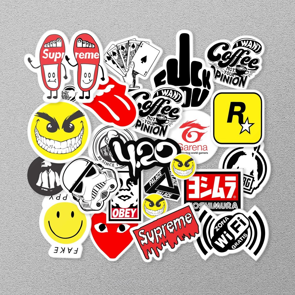 STIKER PACK LOGO BRAND LOGO SUPREME, NASA, stiker pack stiker helm stiker motor stiker aesthetic sti