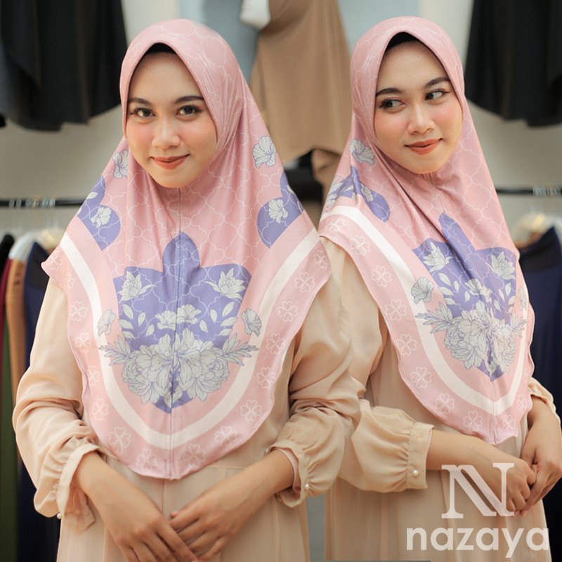 Hijab instan bahan Jersey Jilbab instan MOTIF printing jersey hijab instan