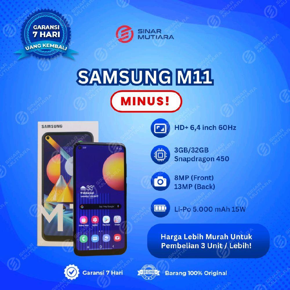 SAMSUNG M11 3/32 GB GRADE C - MINUS HP SECOND ORIGINAL SINAR MUTIARA CELL