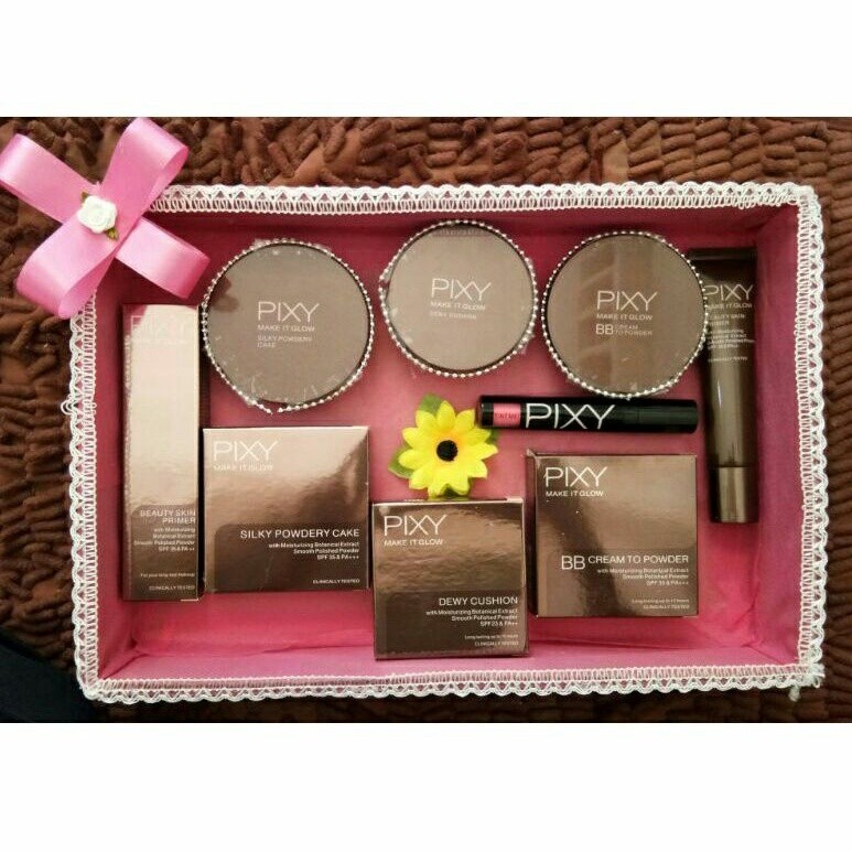 PIXY PAKET FREE BOX PARCEL+POUCH / PIXY PAKET SESERAHAN HANTARAN MAKE IT GLOW