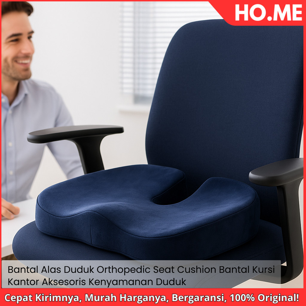 [HO.ME] Bantal Alas Duduk Orthopedic Seat Cushion - Bantal Kursi Kantor - Aksesoris Kenyamanan Duduk
