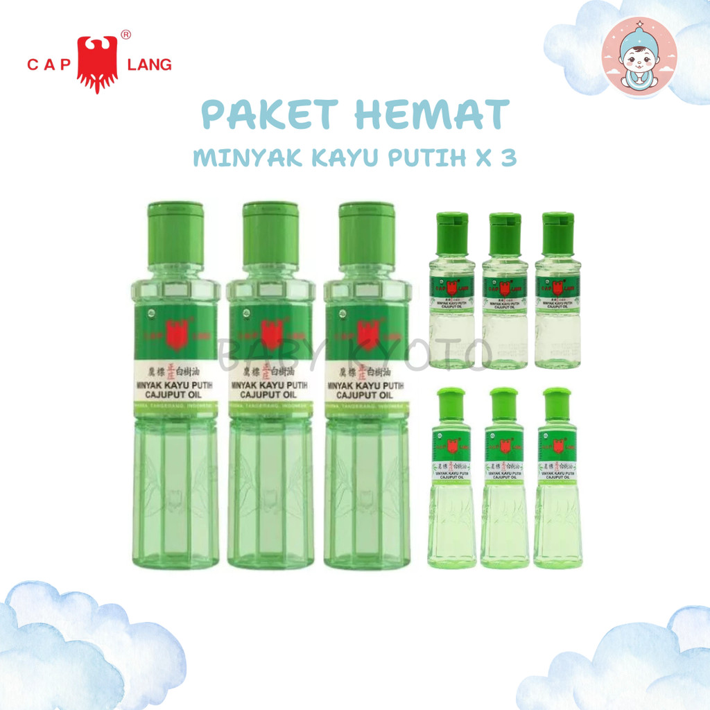 Bk Bundling 3 Pcs Cap Lang Minyak Kayu Putih 210/120/100/60/30/15Ml Aromateraphy Eucalyptus Anti Nyamuk