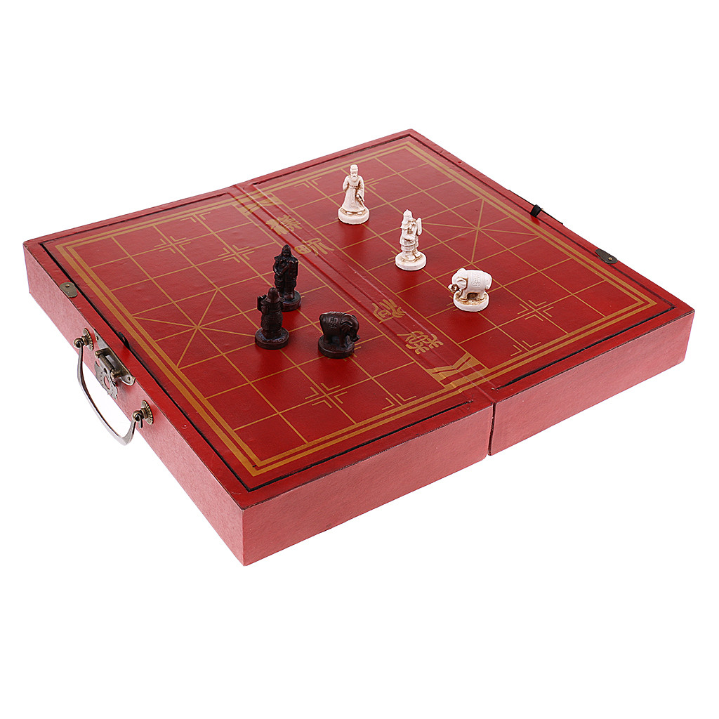 Finest Vintage Chess Wooden Chess Board Chinese Trational Game XiangQi Collectible Craft Gift for Fr
