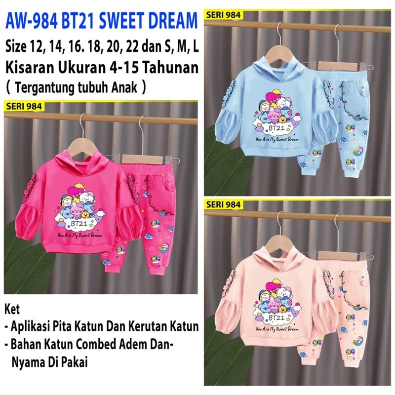 Sweater BT21 bts setelan joger 984