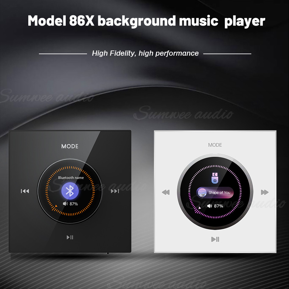 86x Fashion New design Mini Wall Amplifier Panel Bluetooth-compatible HiFi Home Theater Stereo Sound