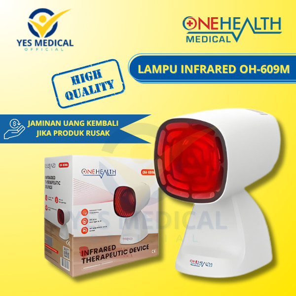 OneHealth Lampu Terapi Infrared OH-609M 100W Dengan Timer Sinar Merah Pemanas Fisioterapi Kesehatan
