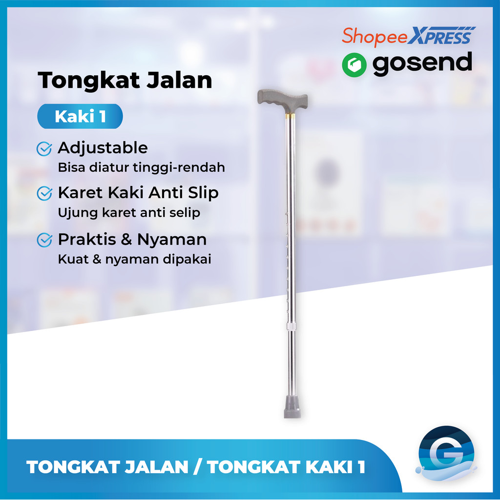 Tongkat Kaki 1 / Tongkat Lurus / Tongkat Lansia