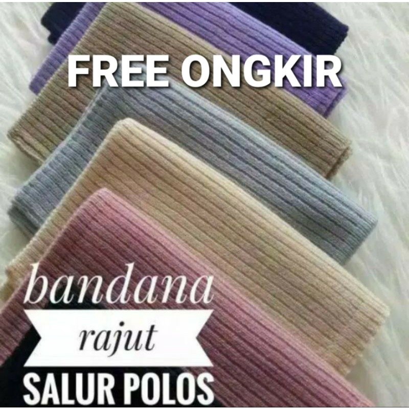 PROMO 12.12 Bandana Premium Tebal Ciput Rajut Warna Polos Bahan Tebal Minimal Beli 2